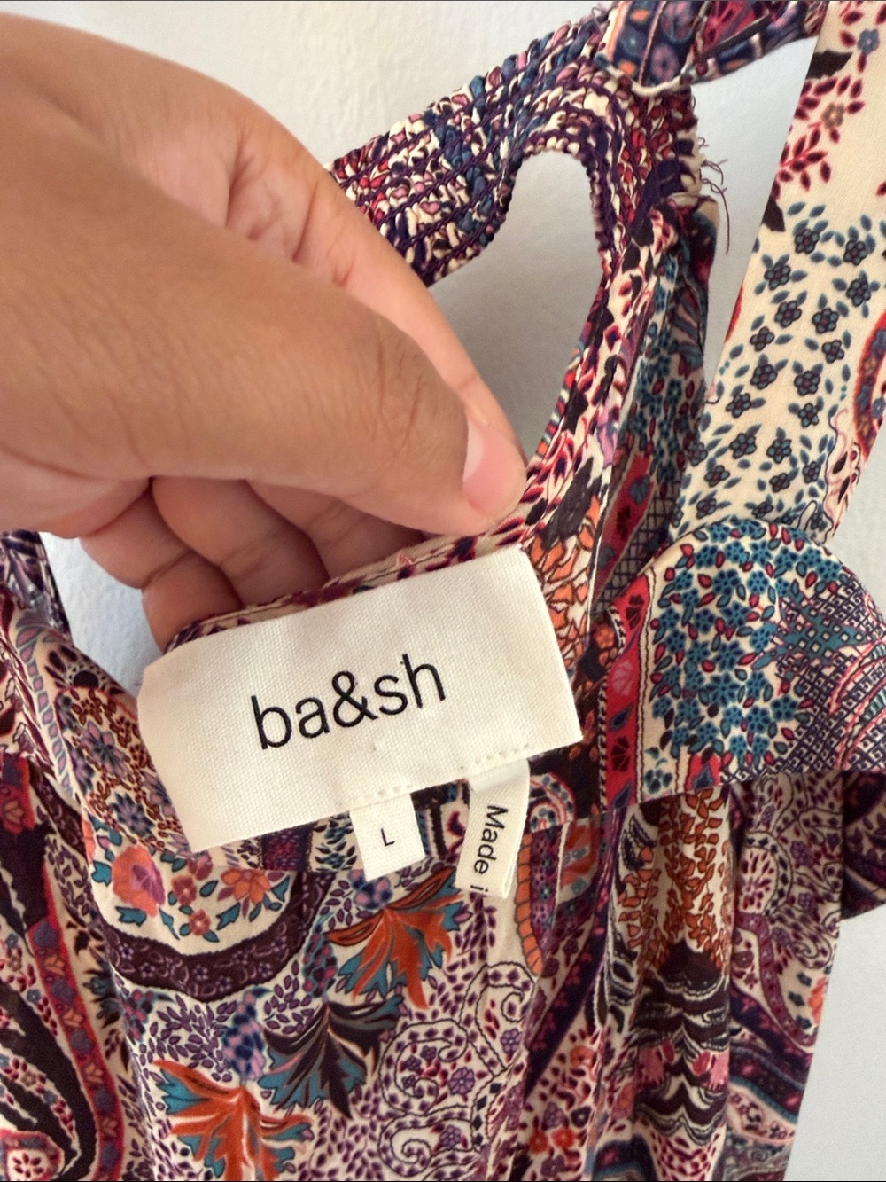 ba&sh Baraka Paisley Maxi Dress in Multicolor Rust & Blue - Picture 13 of 14